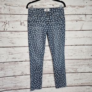 Paige rose print skilly cropped jeans